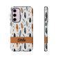 Personalized Whispering Feathers Samsung, Google Pixel and iPhone Case, Custom Name Case.