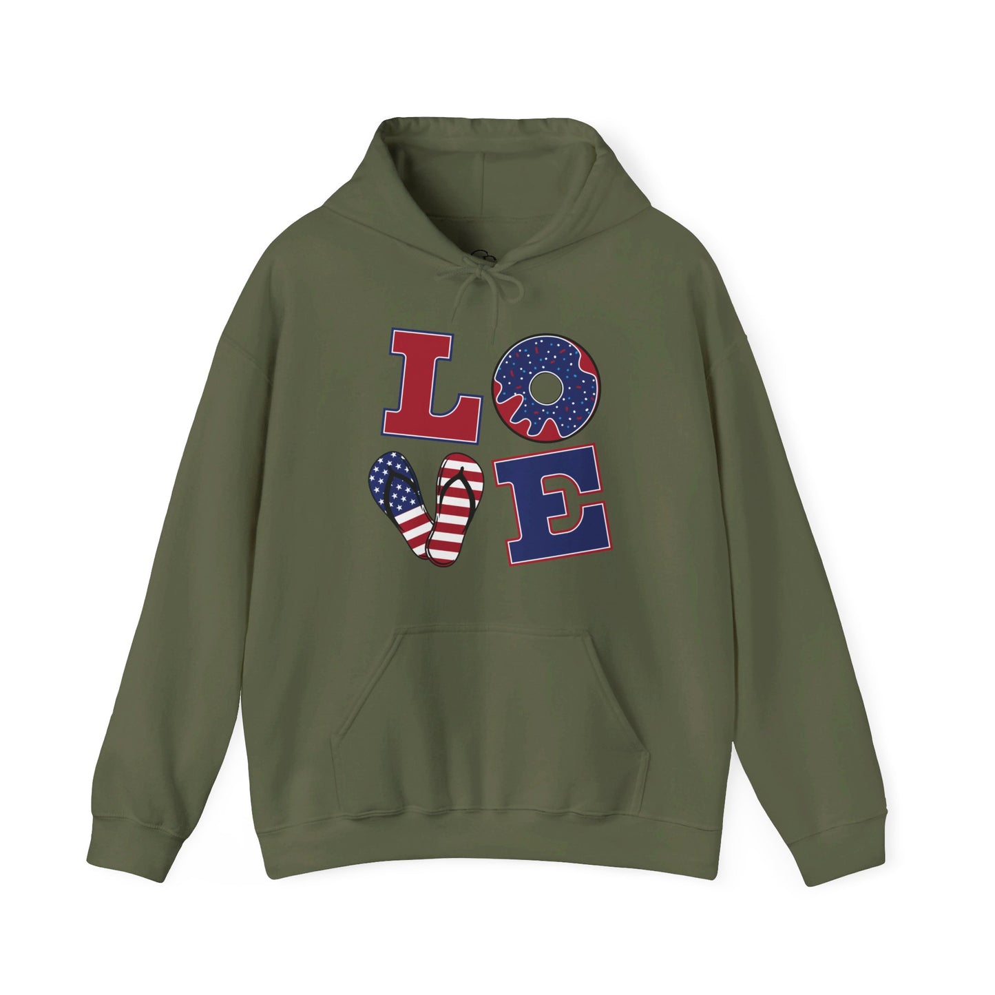 Patriotic LOVE Unisex Heavy Blend™ Hooded Sweatshirt