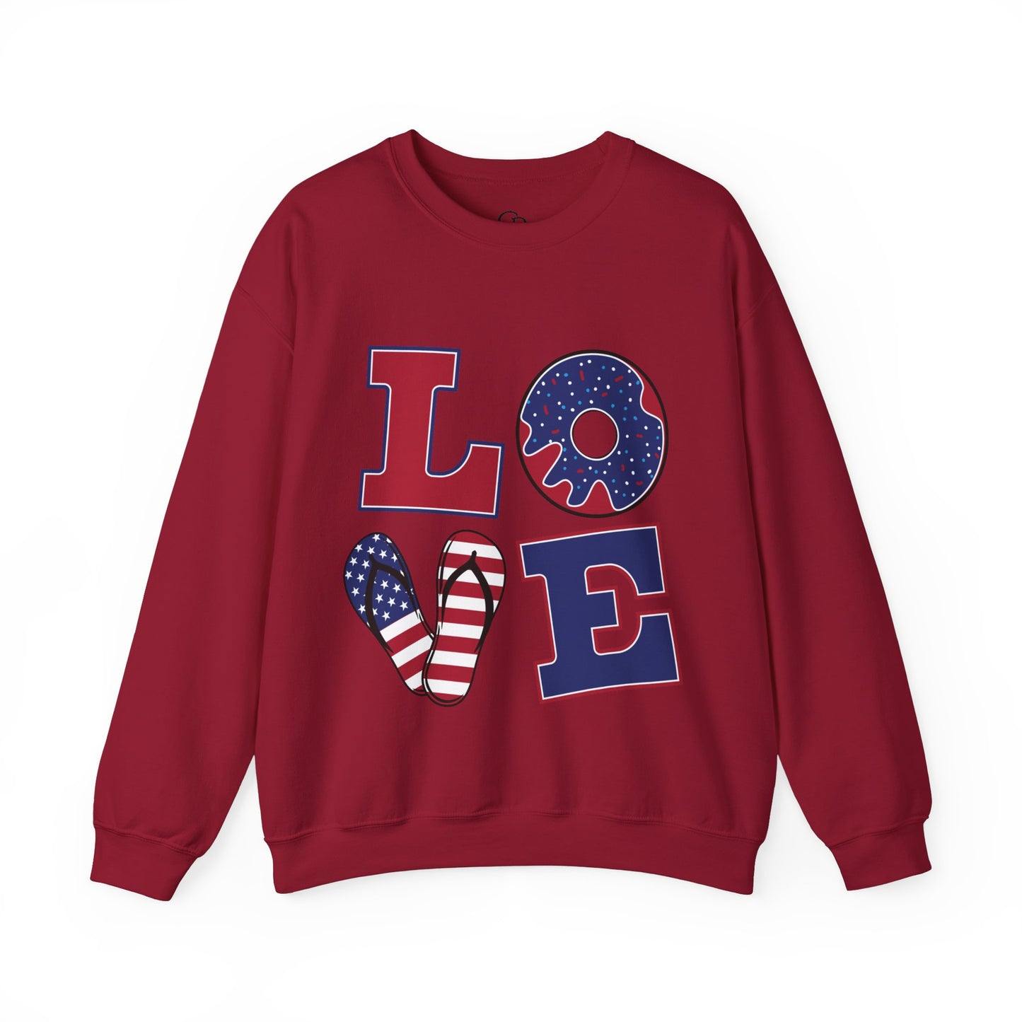 Patriotic LOVE Unisex Heavy Blend™ Crewneck Sweatshirt