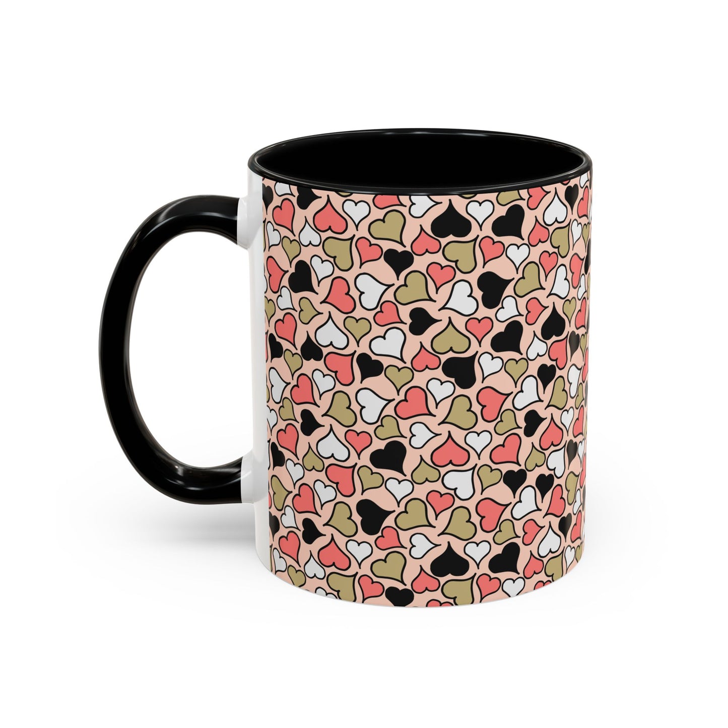 Colorful Heart Pattern Coffee Mug - Perfect Gift for Love & Friendship
