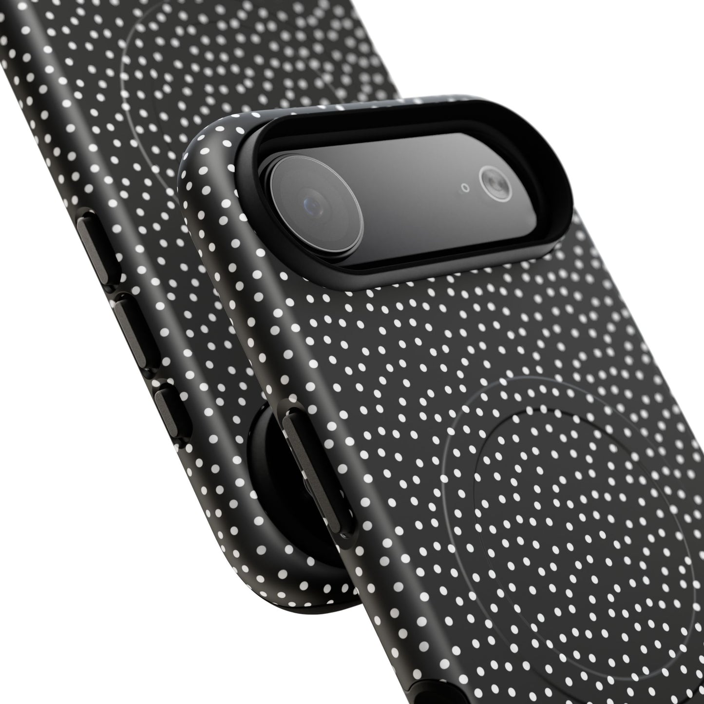 Small Polka Dot Tough iPhone Magnetic Case, Durable iPhone Accessories, Gifts for Tech Lovers, Modern Design.