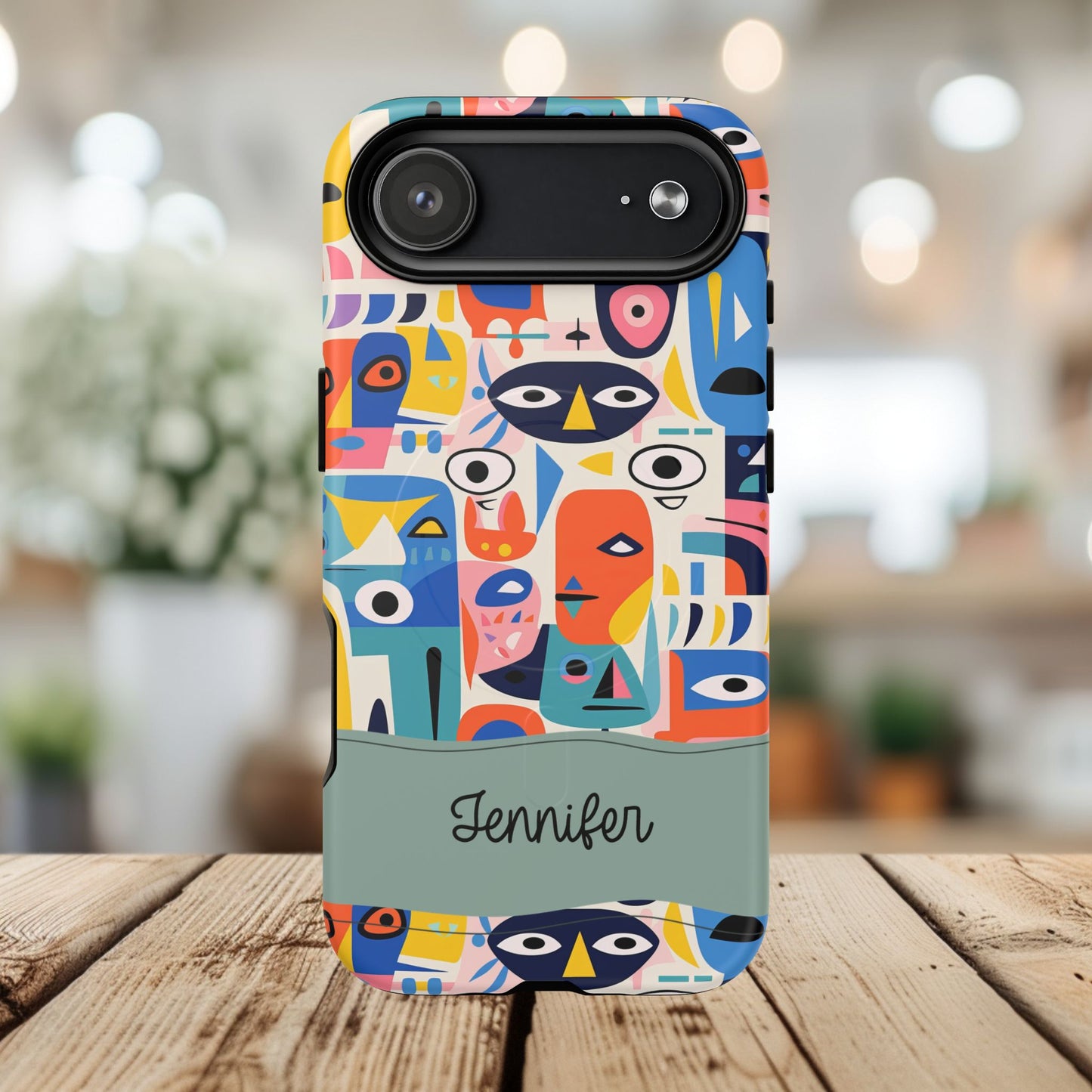 Personalized Vibrant Phone Case,  Magnetic iPhone Cover, Colorful Abstract Protection, Trendy Gift, Unique Tech Accessory, Art Phone Case