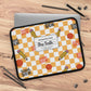 Personalized Orange Schoolyard Chic Laptop Sleeve with Composition Book Inspired Design, Customizable Tech Case, School Supplies, Gift for Students, College Essentials, Back to School