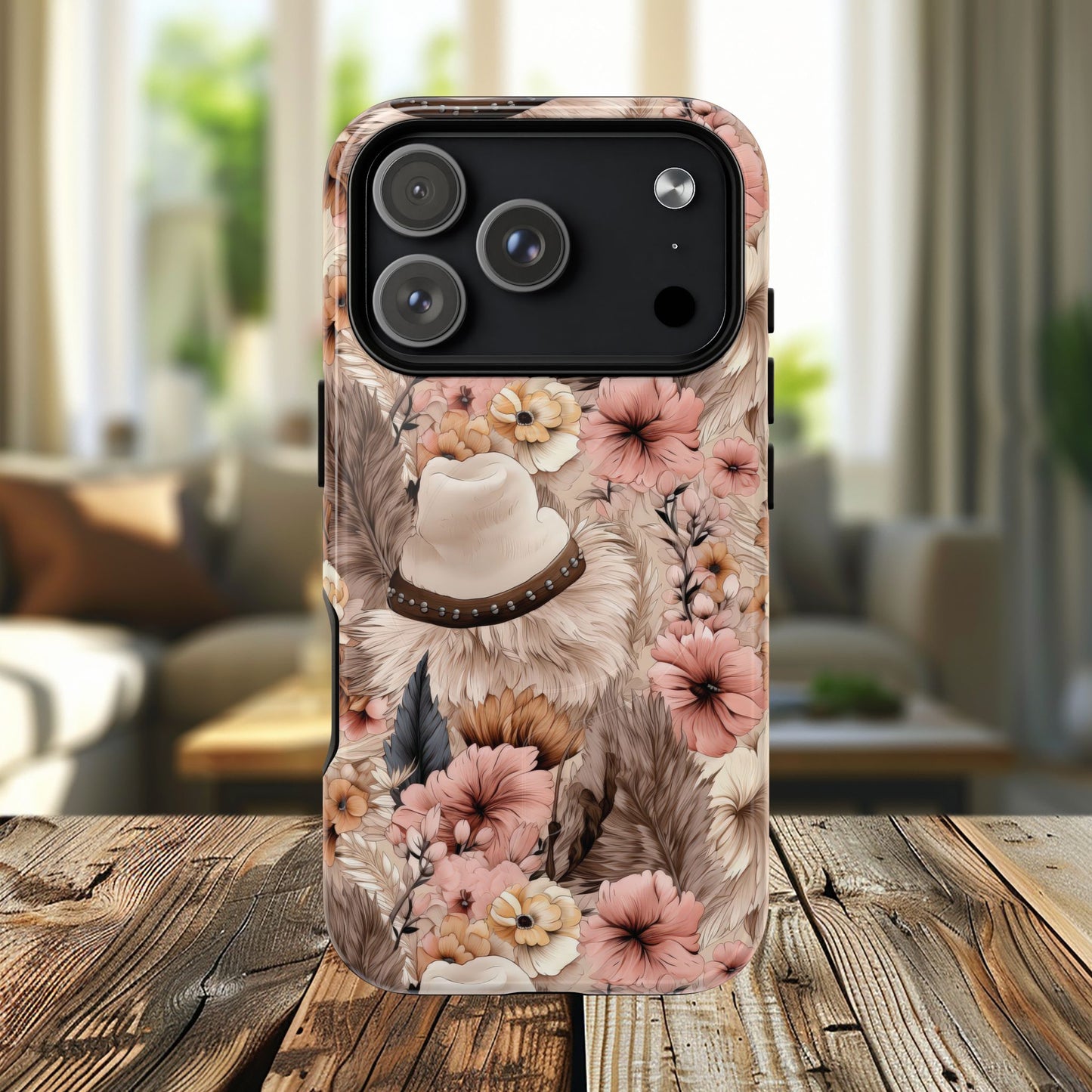 Western Boho Tough iPhone Magnetic Case - Bohemian Style, Durable Protection, Unique Gift, Trendy Accessory, iPhone Cover