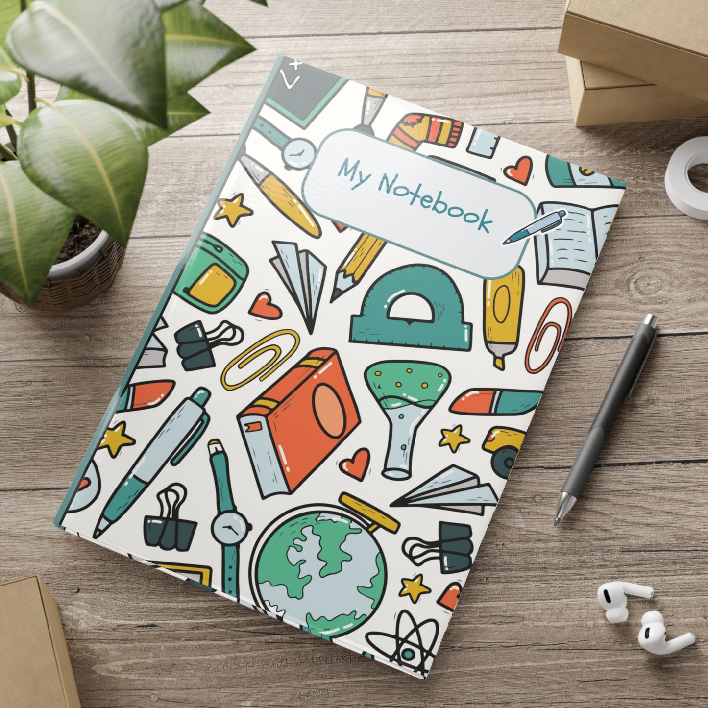 Emerald School Doodles Hardcover Notebook with Puffy Covers (PY)