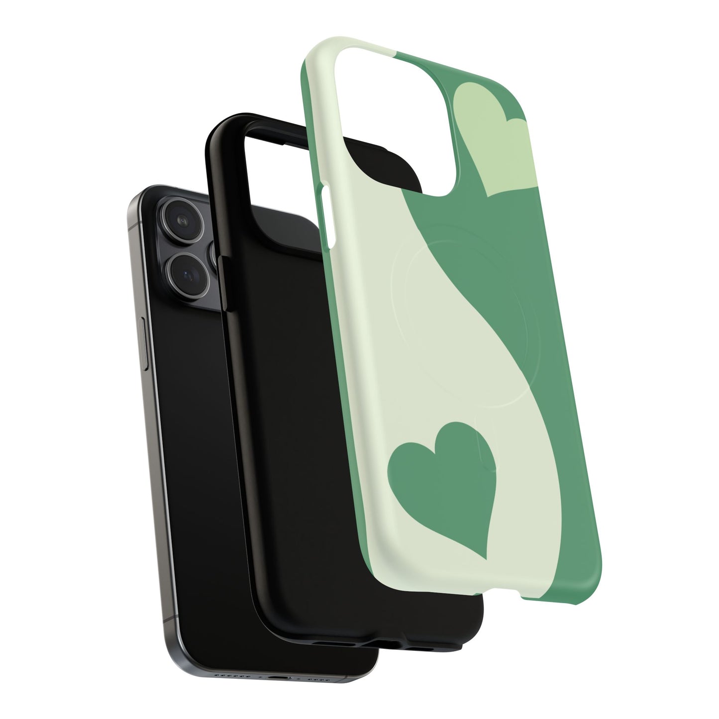 Tough Magnetic iPhone Case with Heart Design, Perfect for Gifts, Valentine's Day, Everyday Use, Stylish Protection, IPhone Cover