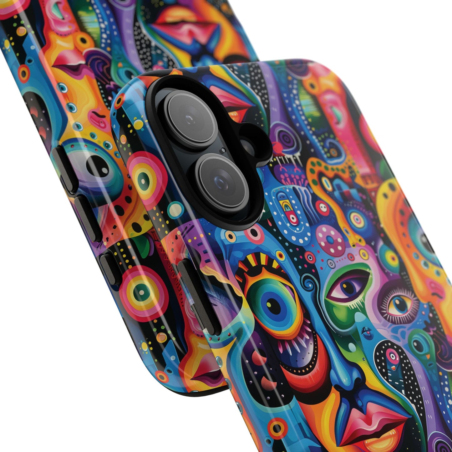 Psychedelic Visions Colorful Art iPhone Case - Tough Cases with Vibrant Abstract Design