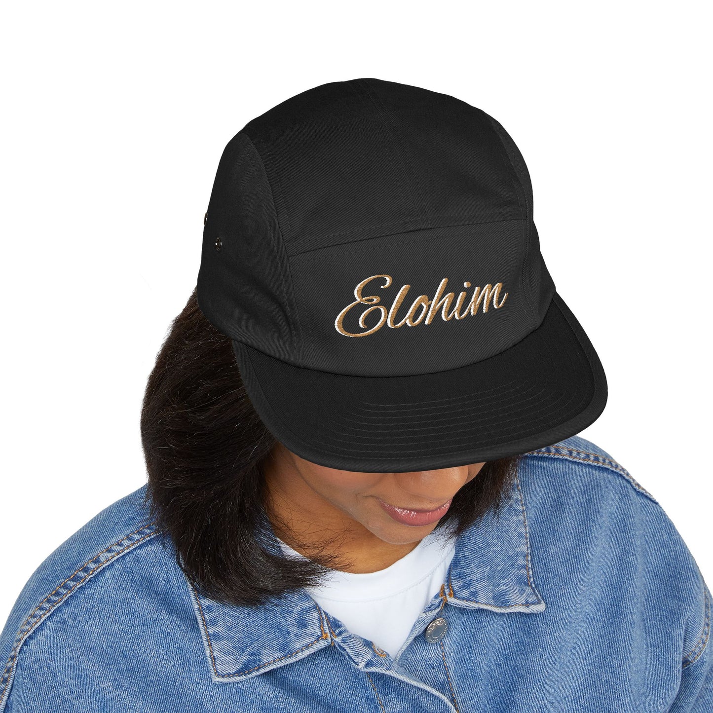 Embroidered 'ELOHIM, GENESIS 1:1'  5 Panel Cap, Trendy Hat, Outdoor Gear, Streetwear Accessory, Unique Gift, Fashion Statement