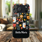 Personalized Whimsical Feline Garden Tough Phone Case — Custom Name iPhone & Samsung