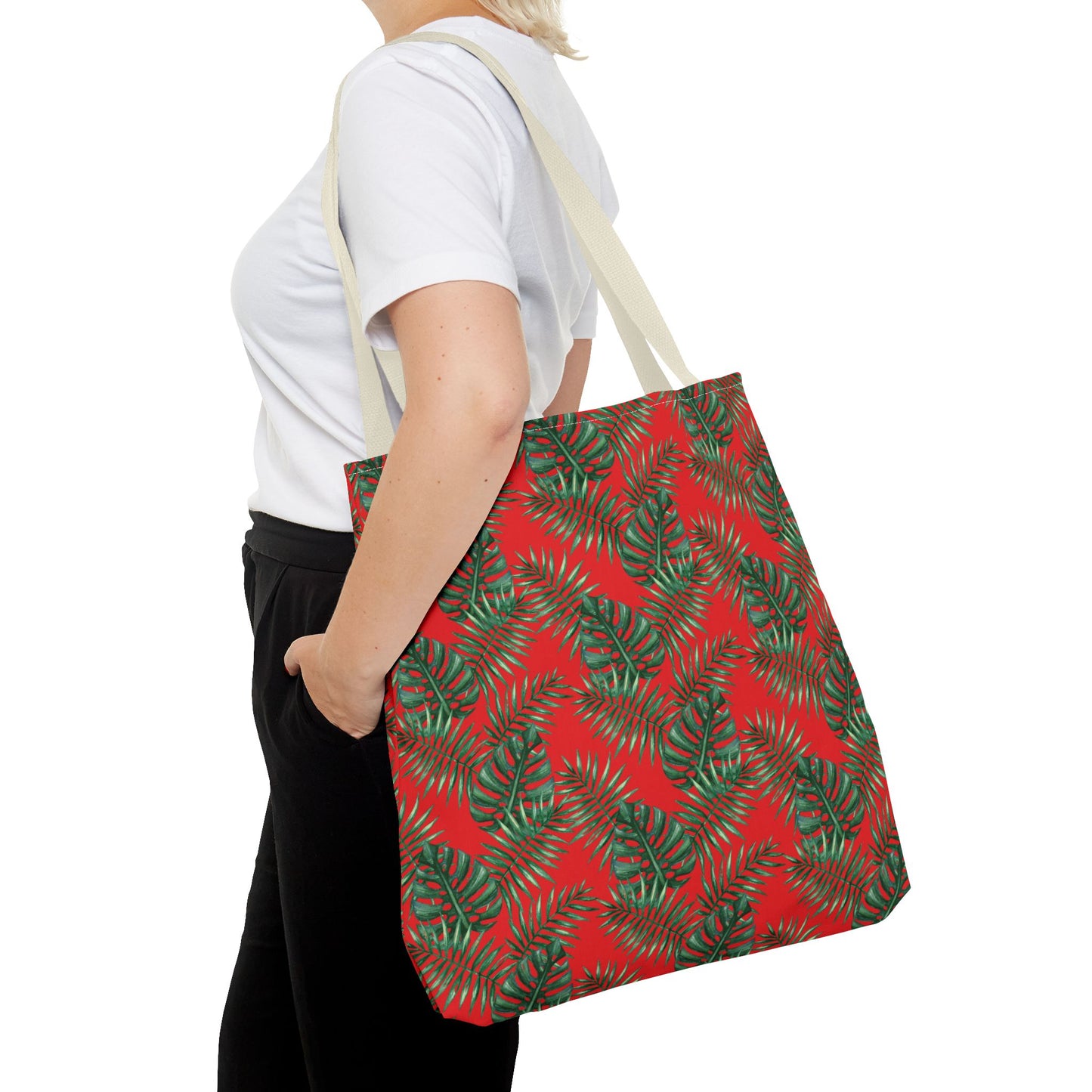 Red Tropical Bliss Tote Bag