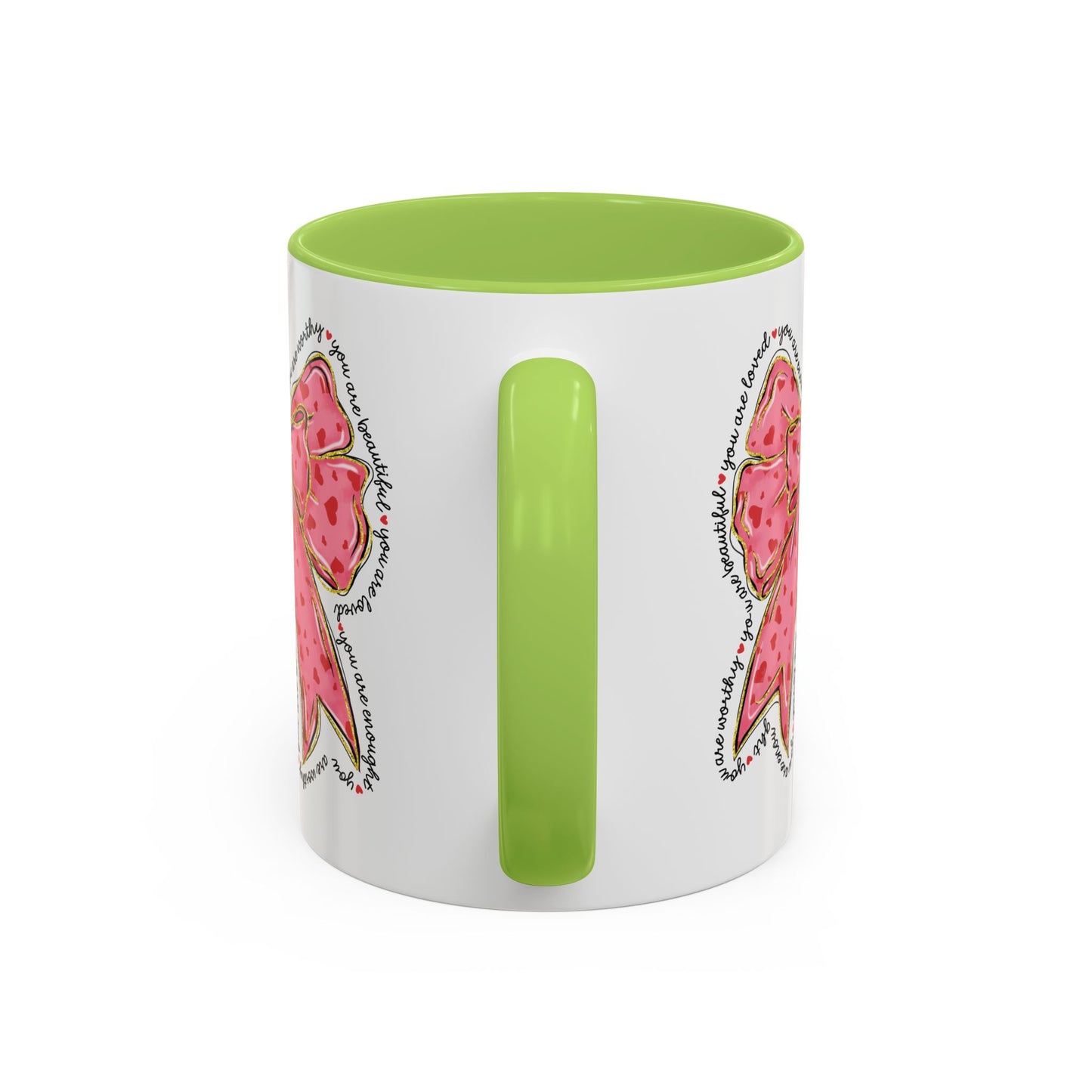 Affirmation Bow Accent Coffee Mug (11oz).