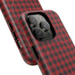 Tough Magnetic Phone Case - Red Plaid, Durable, Stylish Protection for iPhones, Gift for Outdoor Lovers, Unique Phone Cover