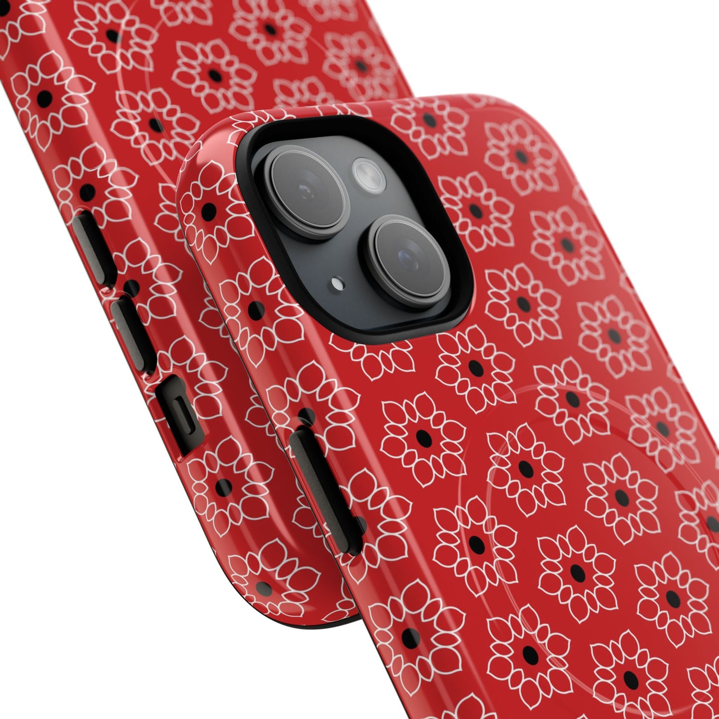 Stylish Geometric Magnetic iPhone Cases, Floral iPhone Cover, Durable Smartphone Cases, Trendy Accessories, Gift for Her