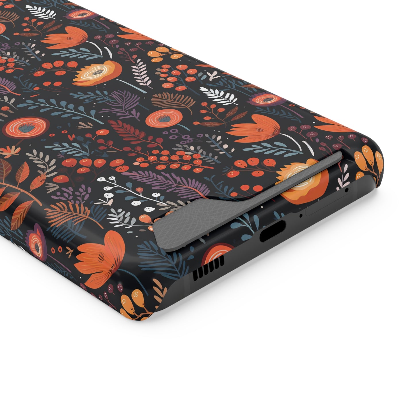 Autumn Bloom Samsung and iPhone Case With Card Holder