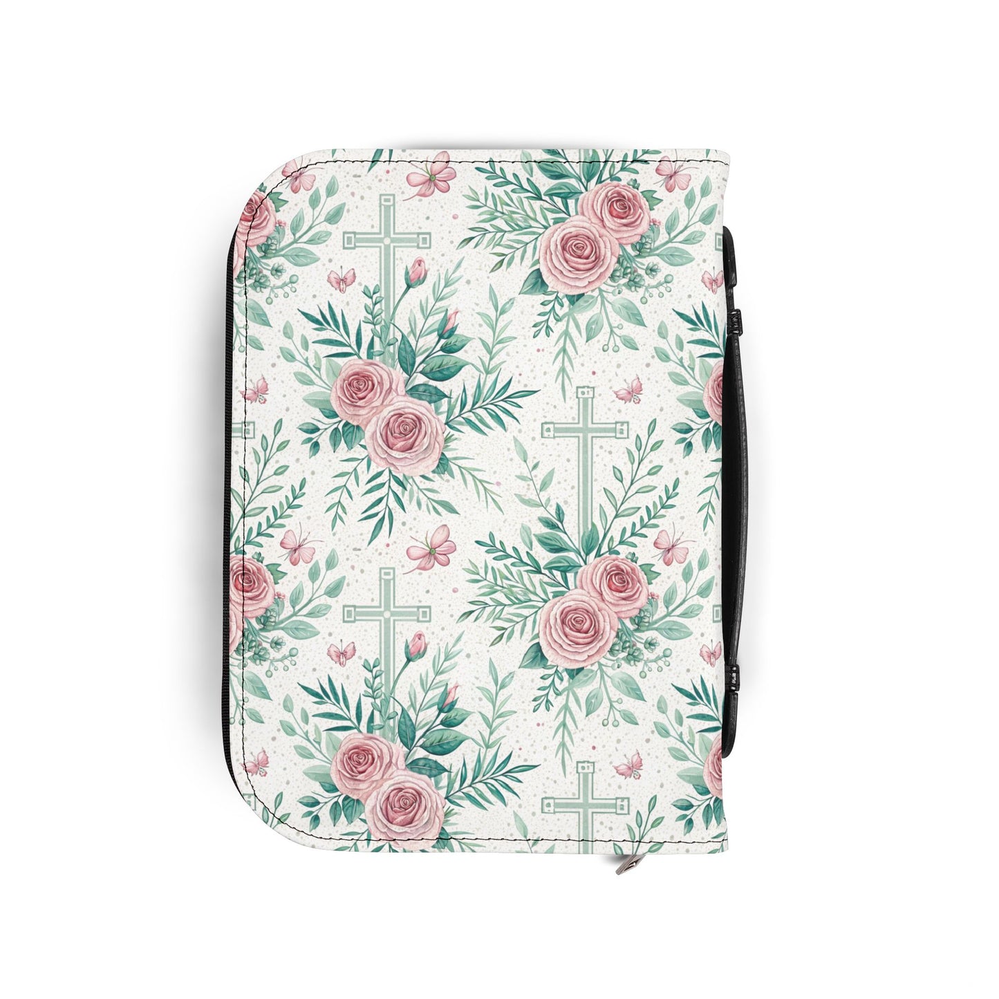 Floral Christian Bible Cover - Personalized with Name, Inspirational Gift for Baptism, Confirmation, or Any Religious Occasion