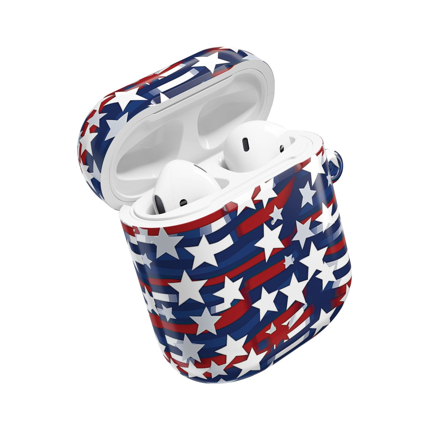 Patriotic Waves AirPod Case – Stars & Stripes Design, Mother’s, Father’s Day Gifts, Anniversary Gifts.
