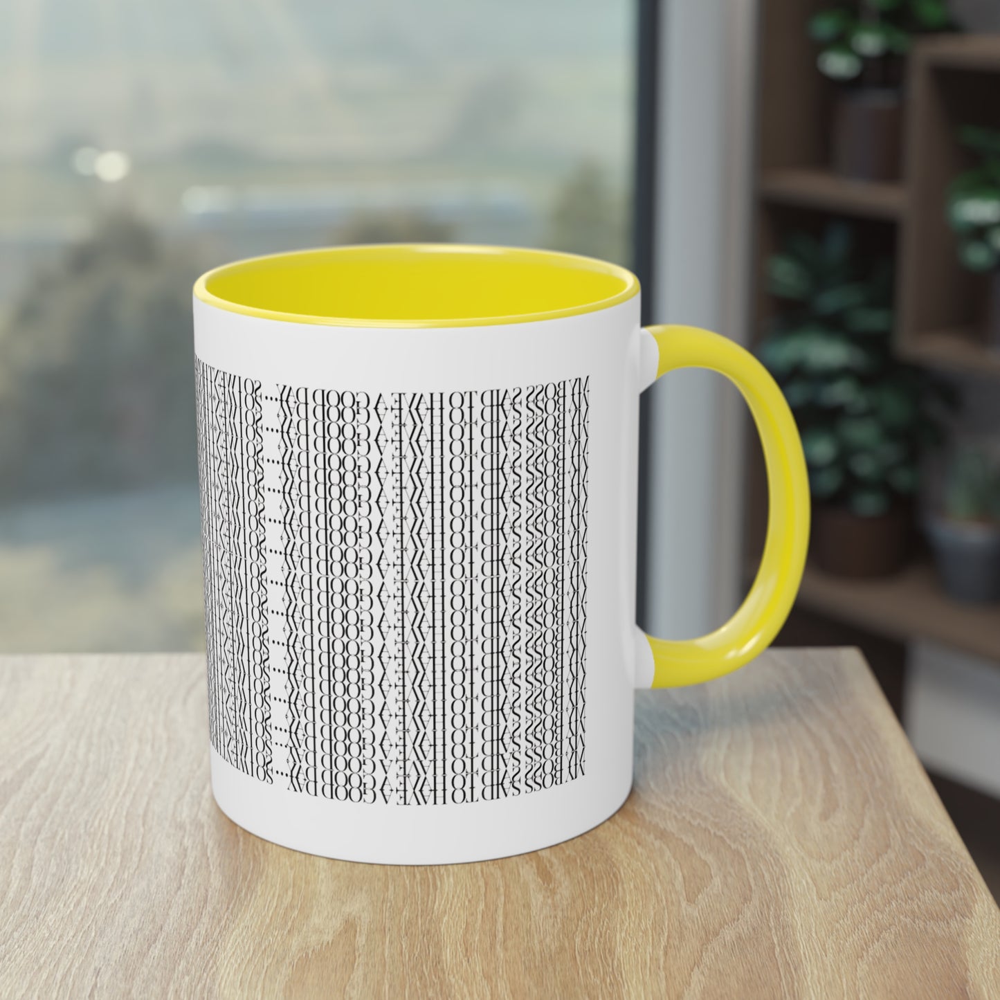 Two Tone Funny Hidden Message Mug - “My Boss said to have a good day… so I went home.”- Viral Optical Illusion Mug - Secret Sarcastic Work Message - Dishwasher Safe, Unique Gifts for Coffee Lovers, Home & Office Decor, Holiday Present.