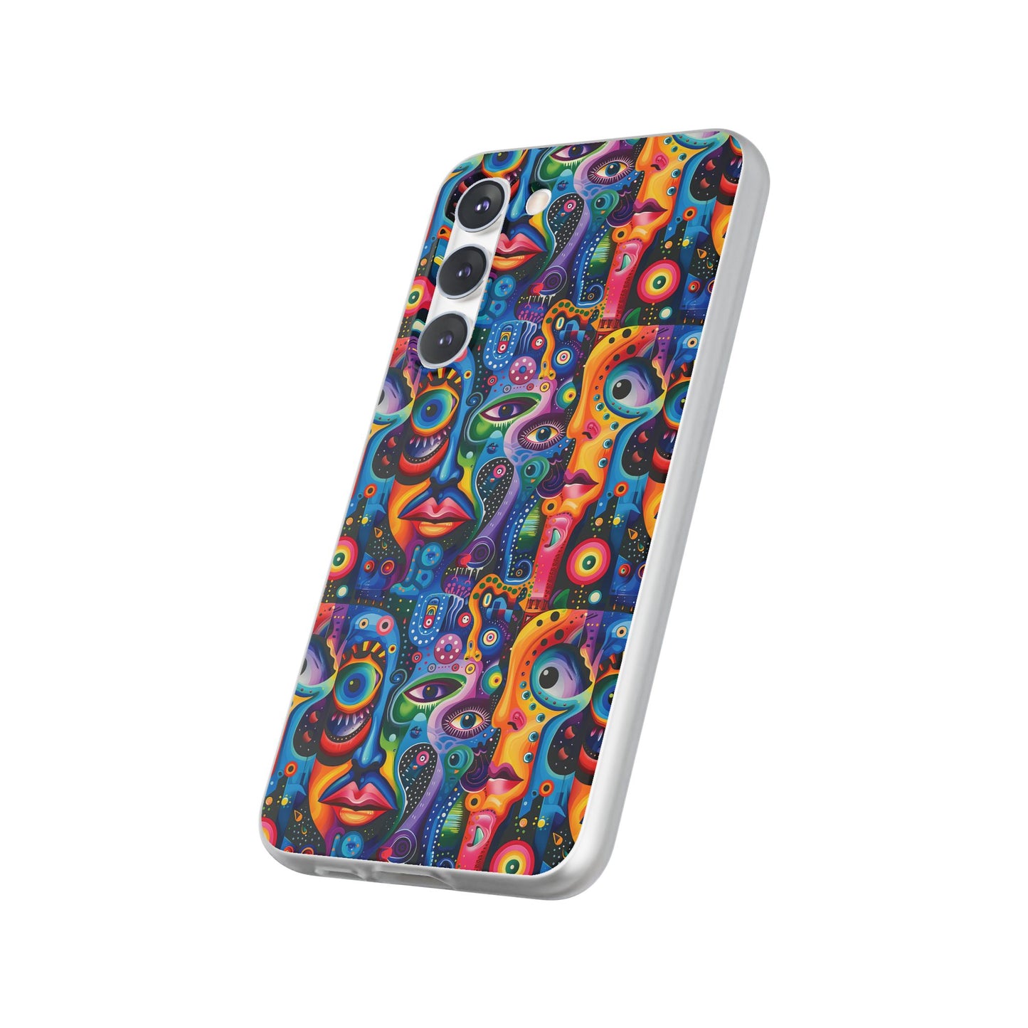 Psychedelic Visions Flexi iPhone and Samsung Case - Colorful Abstract Design.