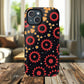 Midnight Ember Bloom Tough Magnetic iPhone Case, Bohemian Floral Design, Stylish iPhone Protection, Gift for Her, Trendy iPhone Accessories