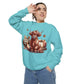 Autumn Highland Cow Charm Unisex Garment-Dyed Sweatshirt