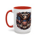 4th of July Eagle Coffee Mug — Patriotic American Flag Accent Mug (11/15oz)