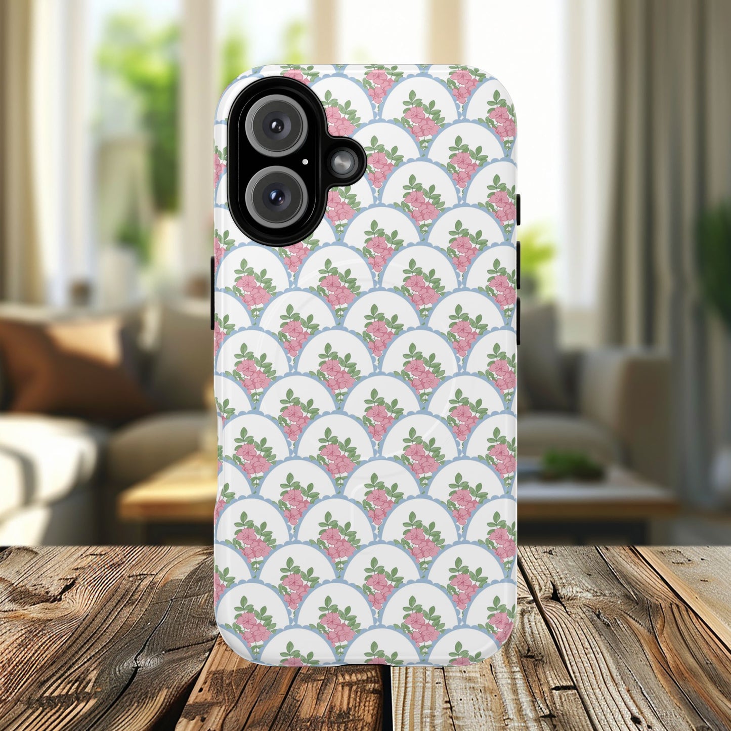 Garden Lace Scallop Tough iPhone Magnetic Cases - Chic iPhone Protection, Cute Mother’s Day Gift, Stylish Tech Accessory, Unique Gift for Her.