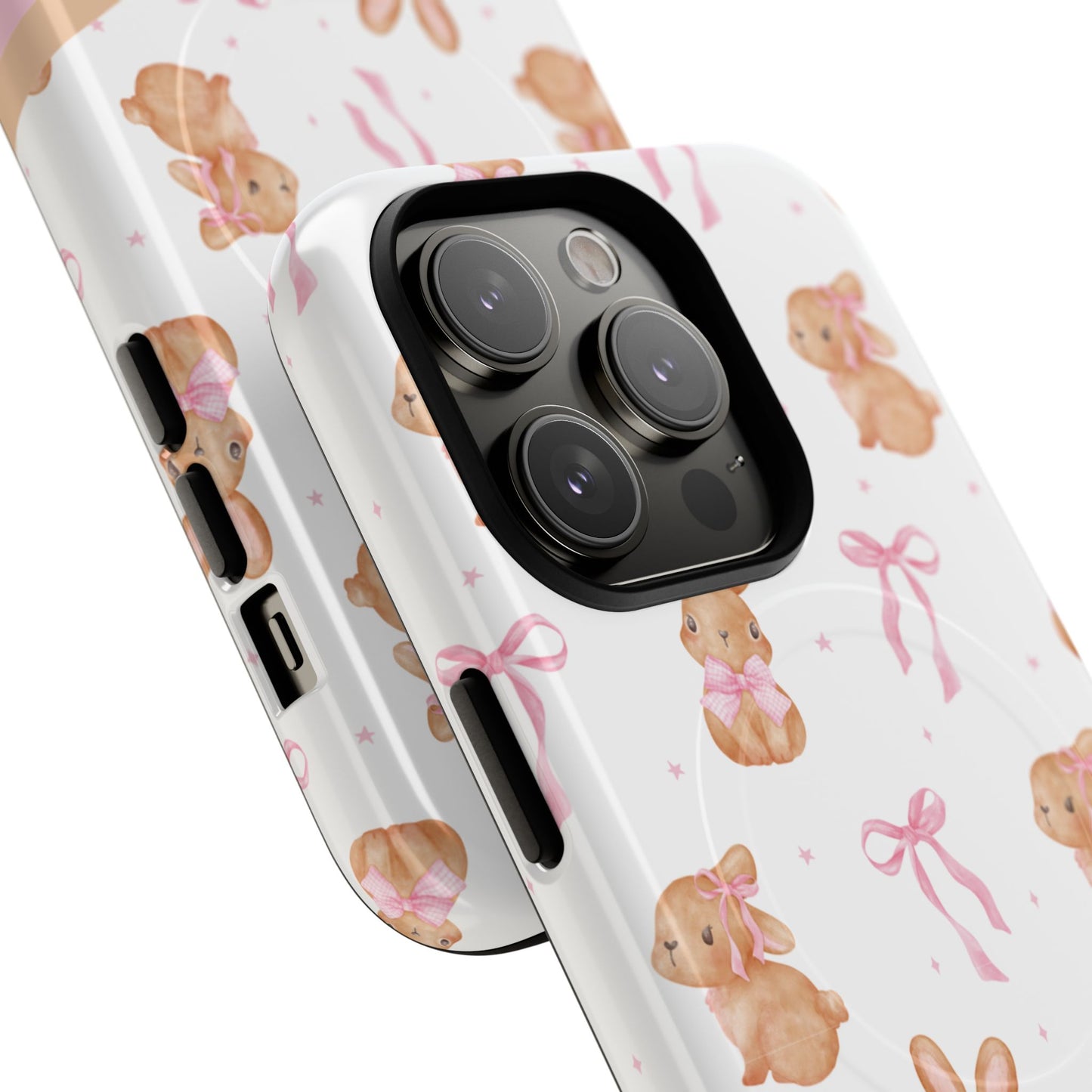 Personalized Bunny iPhone Case - Cute Animal Design, Tough MagSafe® Magnetic Case, Easter Gift, Spring Aesthetic, Kids Accessories