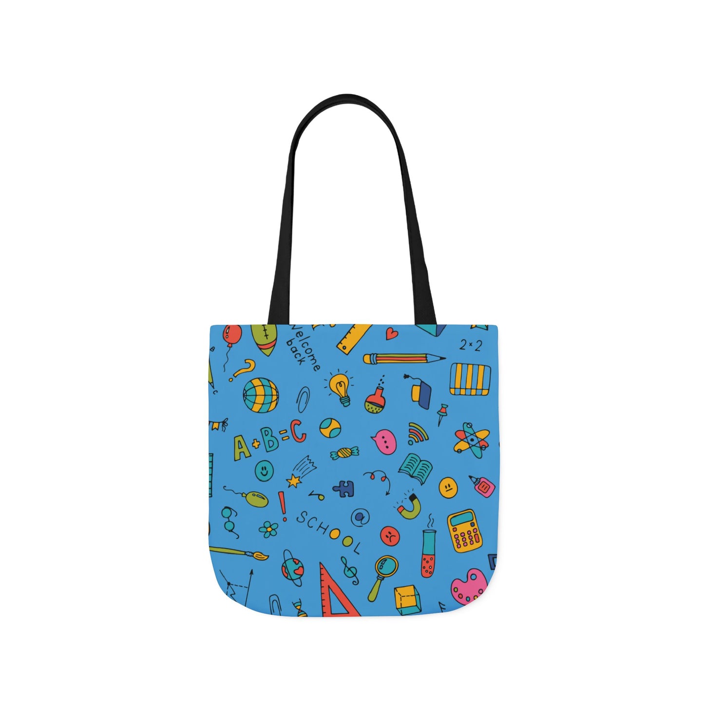 Personalized Classroom Couture Composition Book Inspired Canvas Tote Bag with Colorful Straps, Cute School Bag, Eco-Friendly Tote, Back to School Shopping Bag, Teacher Gift Idea
