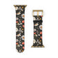 Blossom Elegance: Noir Garden Floral Watch Band - Stylish Floral Design for Smartwatches