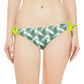 White Tropical Bliss Loop Tie Side Bikini Bottom (AOP)