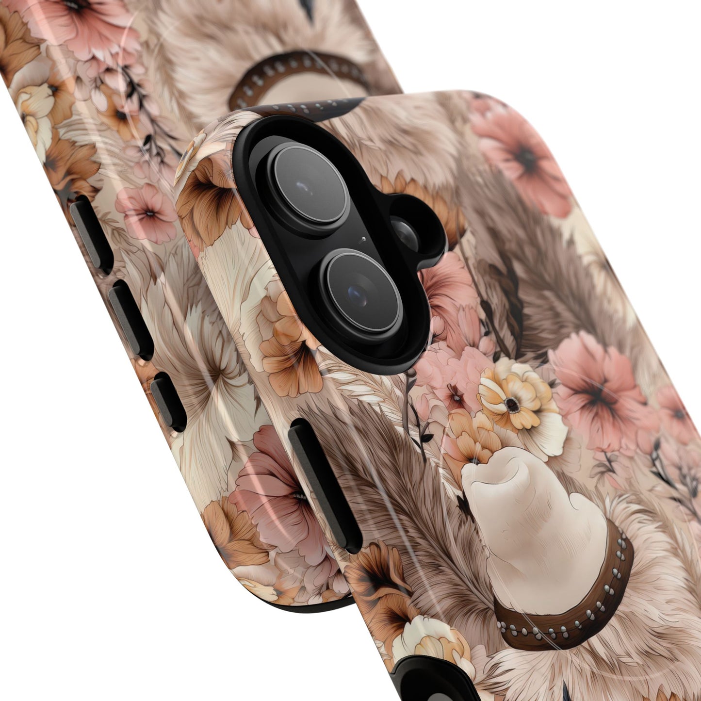 Western Boho Tough iPhone Magnetic Case - Bohemian Style, Durable Protection, Unique Gift, Trendy Accessory, iPhone Cover