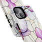 Orchid Grace Tough iPhone Magnetic Case, Protective iPhone Cover, Trendy Stained Glass Design, Floral Gift, Unique iPhone Accessory, Durable iPhone Case