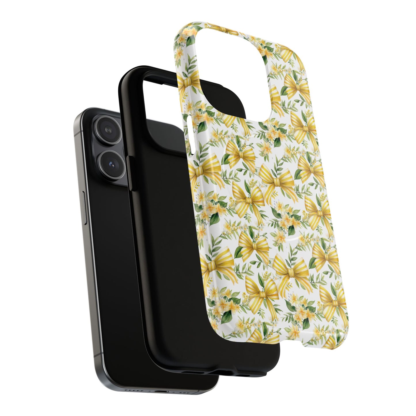 Sunshine Coquette Bows Tough Magnetic iPhone Case, Durable iPhone Cover, Girly Tech Accessory, Nature-Inspired Gift for Her, Spring Decor