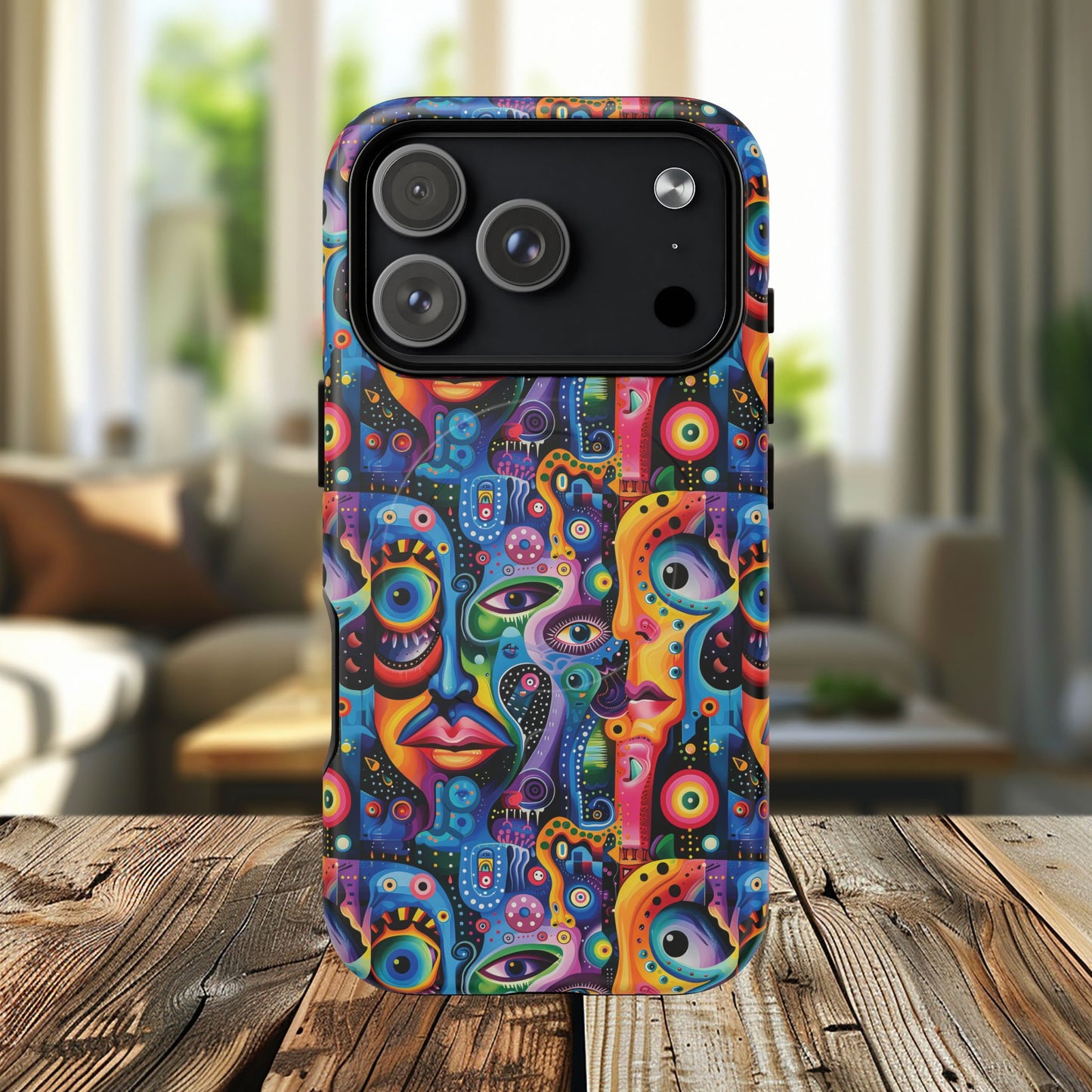 Psychedelic Visions Tough iPhone Magnetic Case - Unique Art iPhone Cover