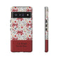 Personalized Rosette Coquette Phone Case - Custom Name/Message 'I Am Stronger Than The Storm' Floral Bow Protective Case