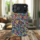 Prism Petal Burst Tough Magnetic iPhone Case, Colorful iPhone Case, Unique Gift for Flower Lovers, Stylish stained Glass Accessory