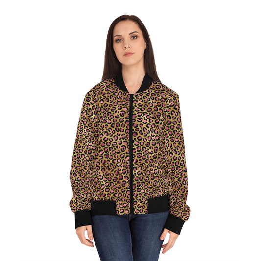 Leopard Luxe Women's Bomber Jacket