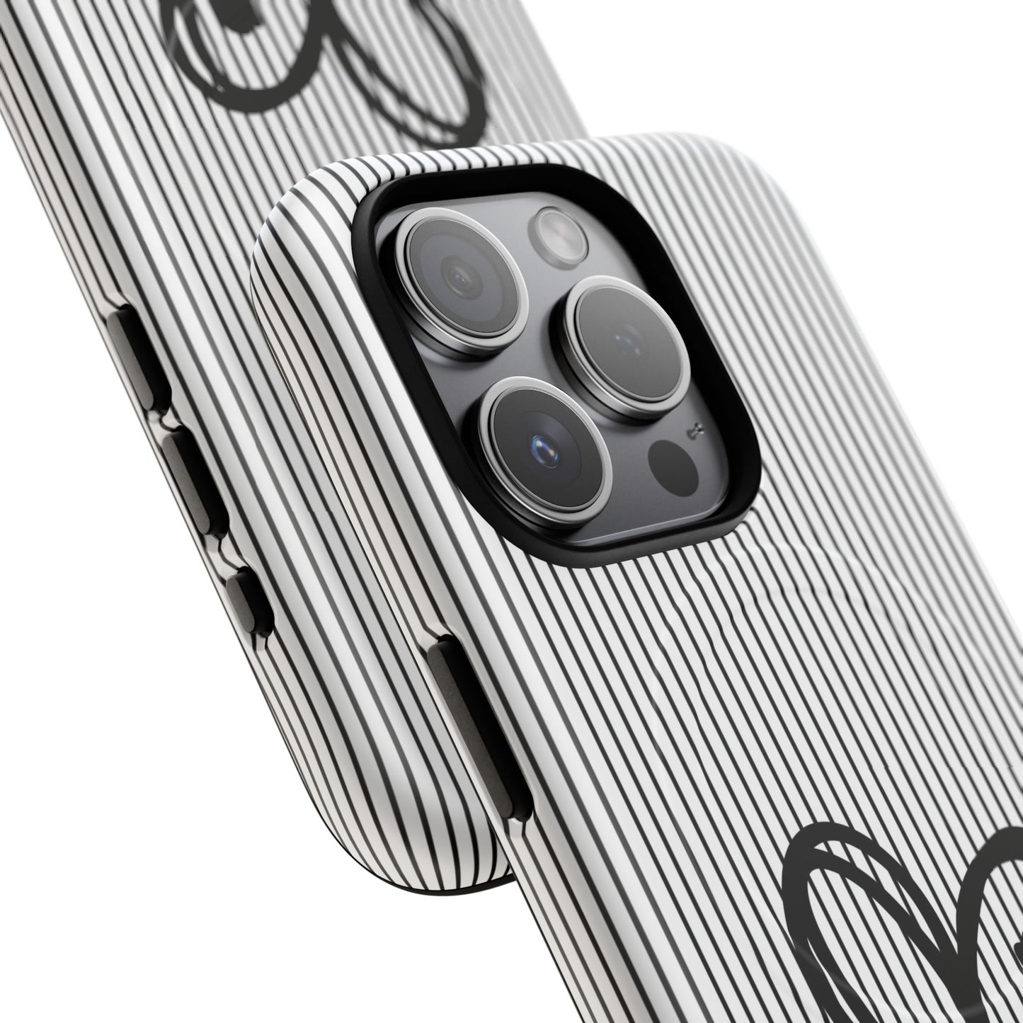 Tough Magnetic Phone Case with Heart & Cross Design, Durable Phone Cover, Unique Gift for Her, Stylish Accessory, Everyday Use