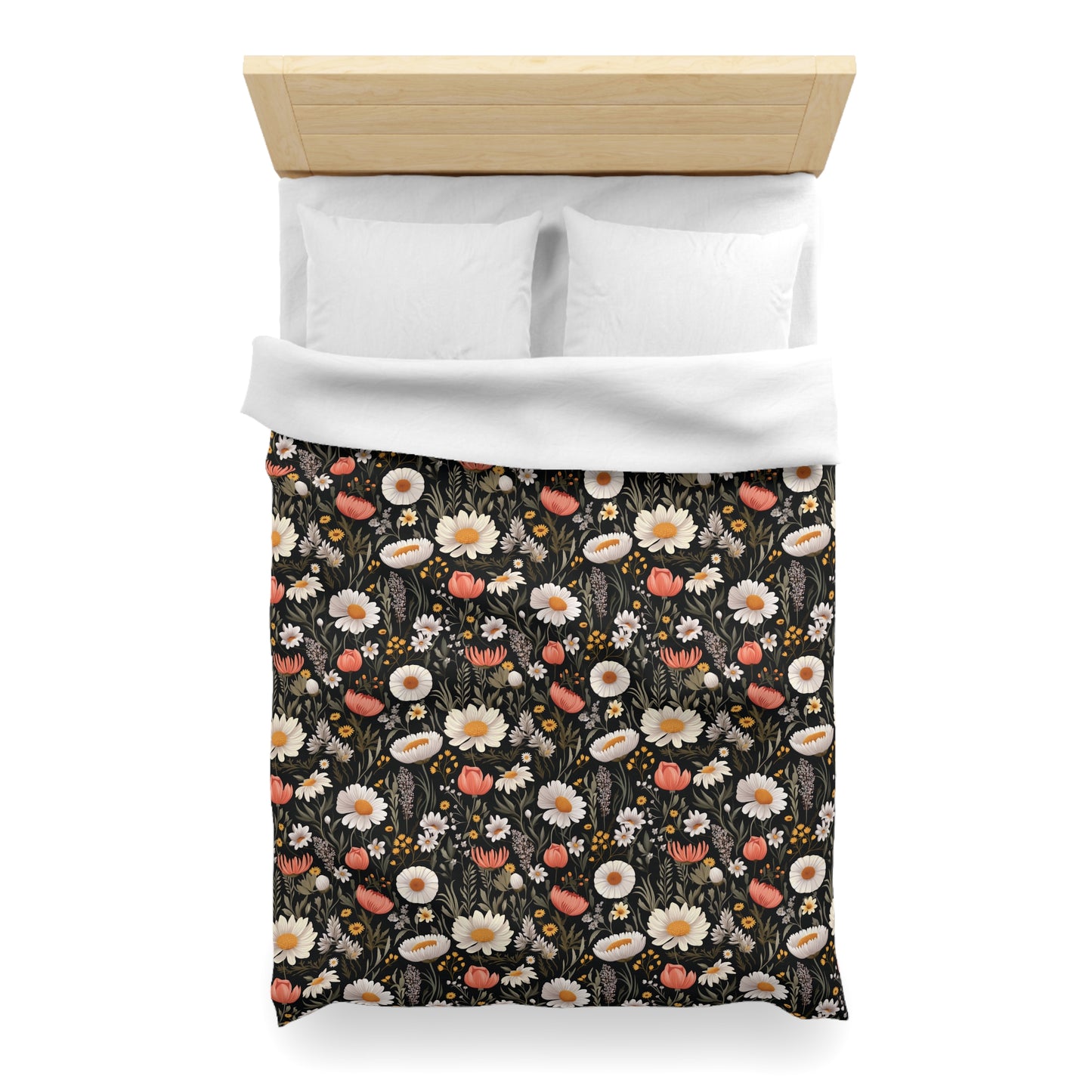 Blossom Elegance: Noir Garden Comfort Duvet Cover''