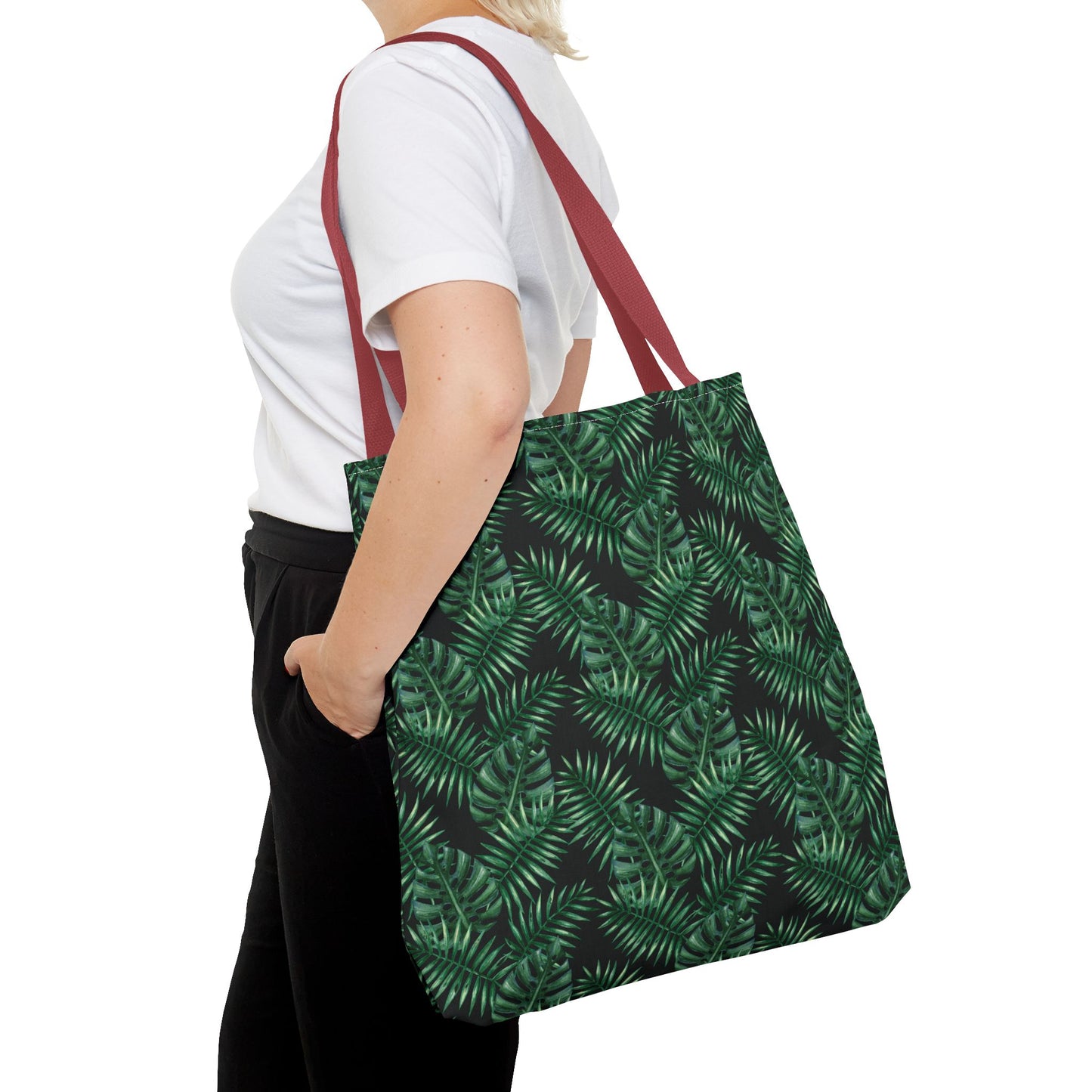 Black Tropical Bliss Tote Bag