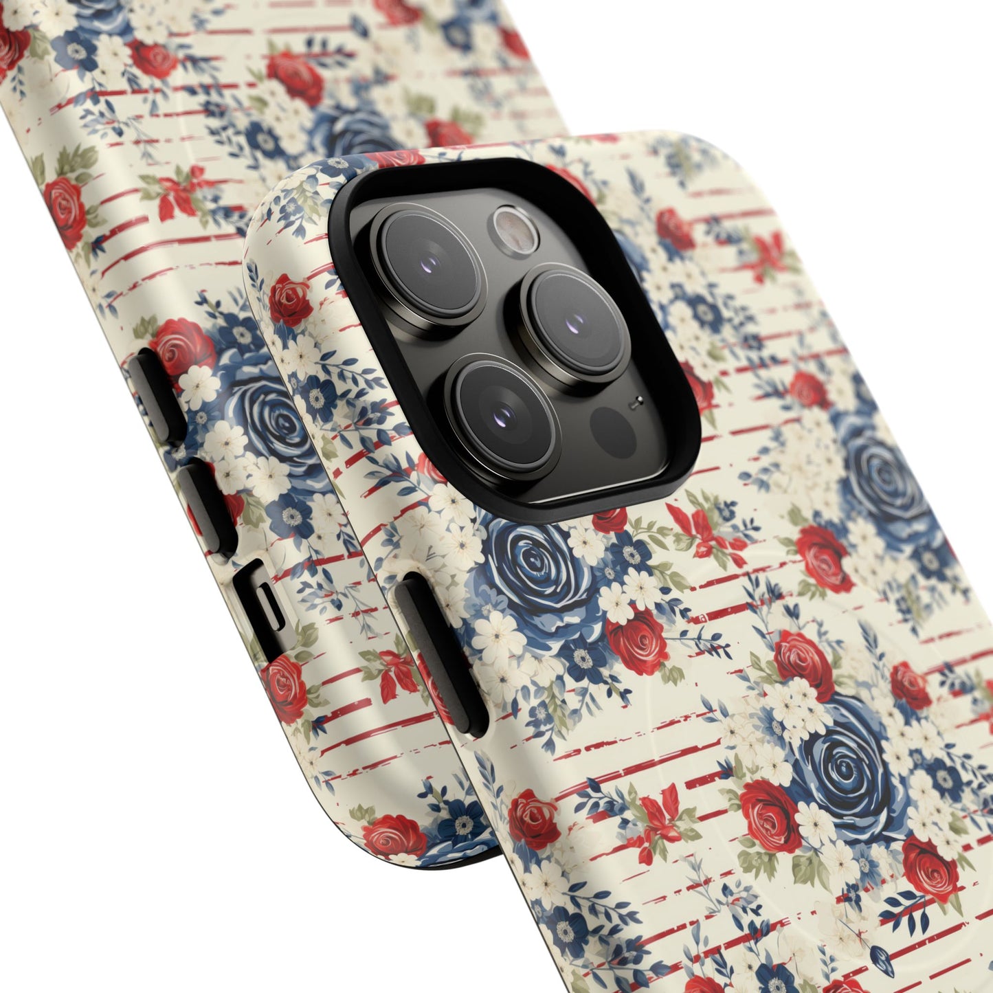Rose & Glory Tough iPhone Magnetic Case, Vibrant Protective Cover, Stylish Gift for Her, Floral Design, iPhone Accessories, Anniversary Gift