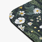 Daisy Delight Botanical Floral Mouse Pad - Vintage Greenery Design.