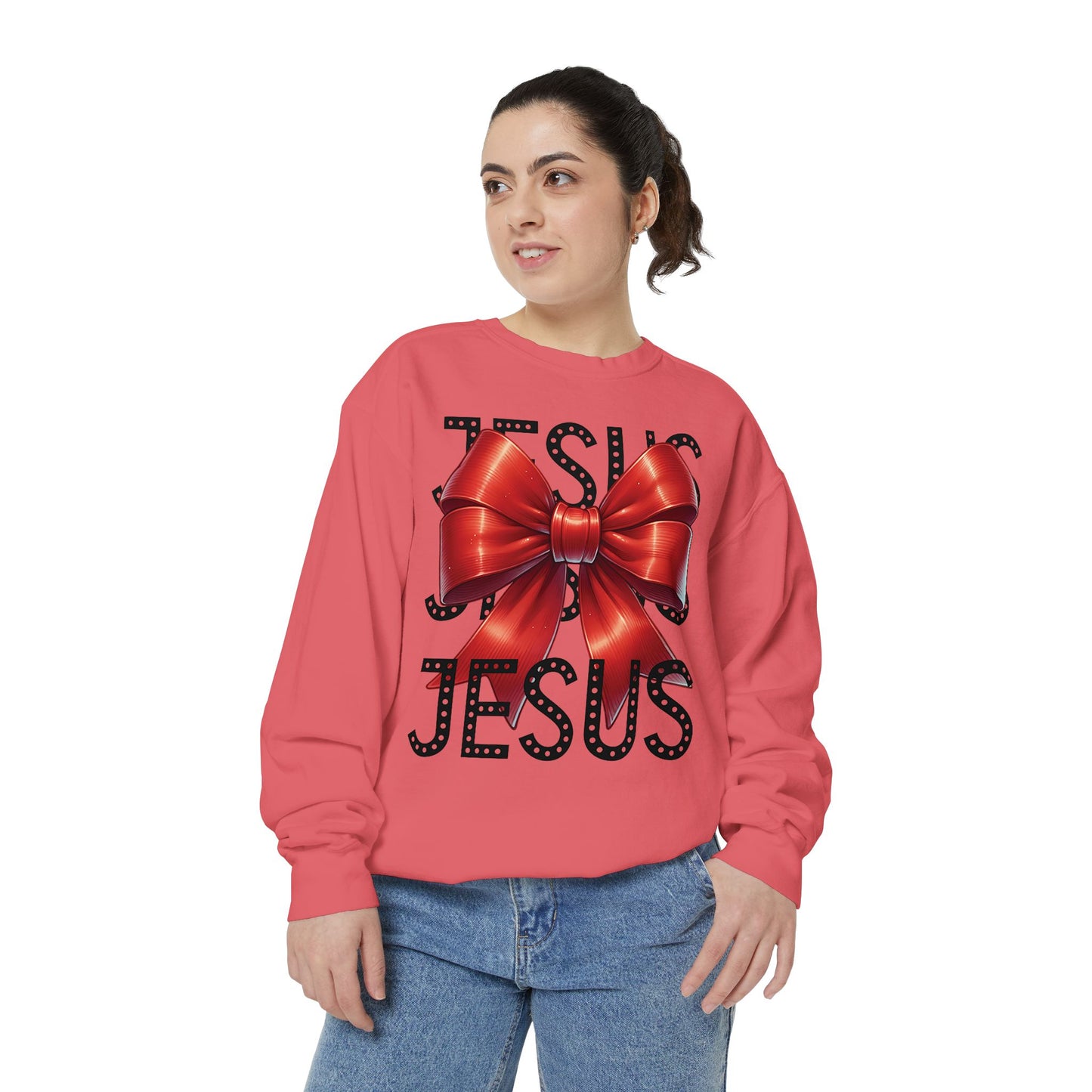 JESUS Unisex Comfort Colors Garment-Dyed Sweatshirt