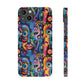 Psychedelic Visions Slim iPhone Case - Vibrant Design for Artistic Souls