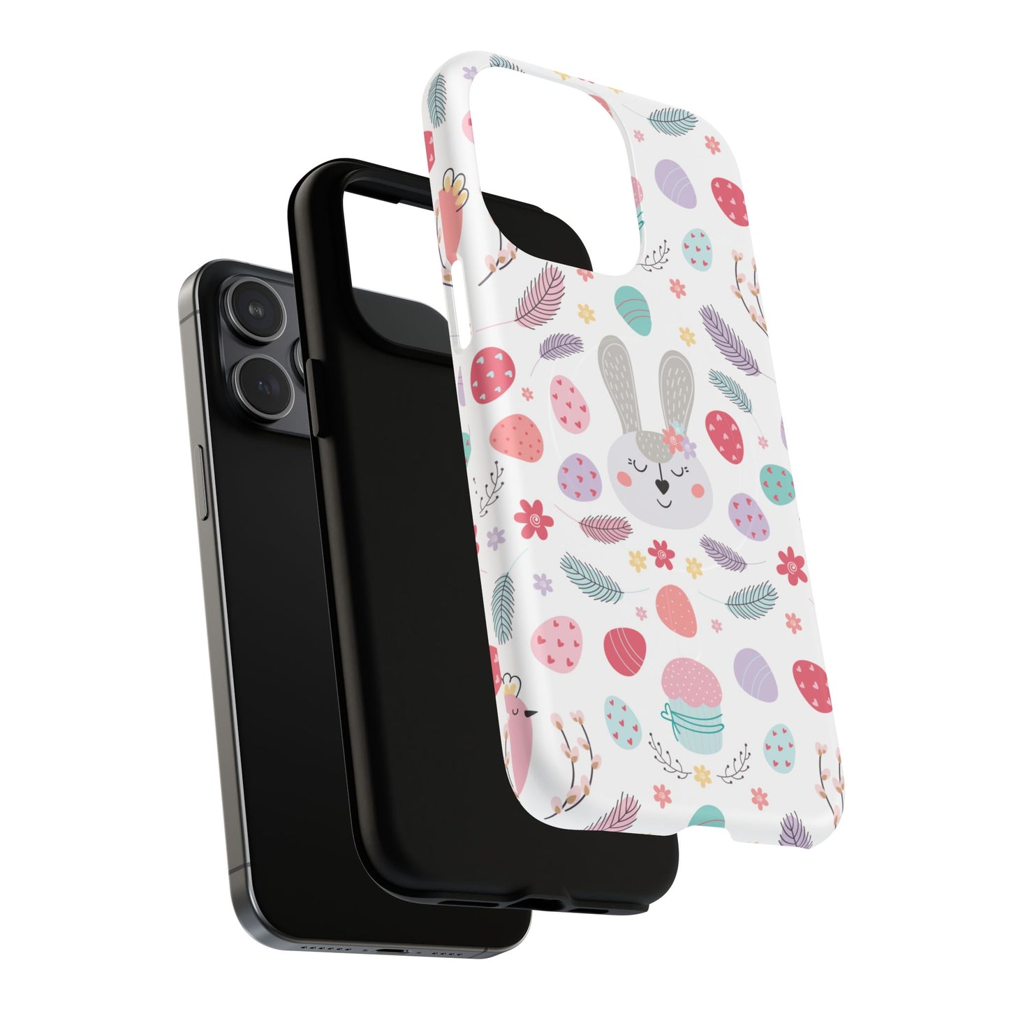 Cute Easter Bunny iPhone Case, Tough Magnetic Phone Cover, Spring Gift, Durable iPhone Accessory, Adorable Easter Decor