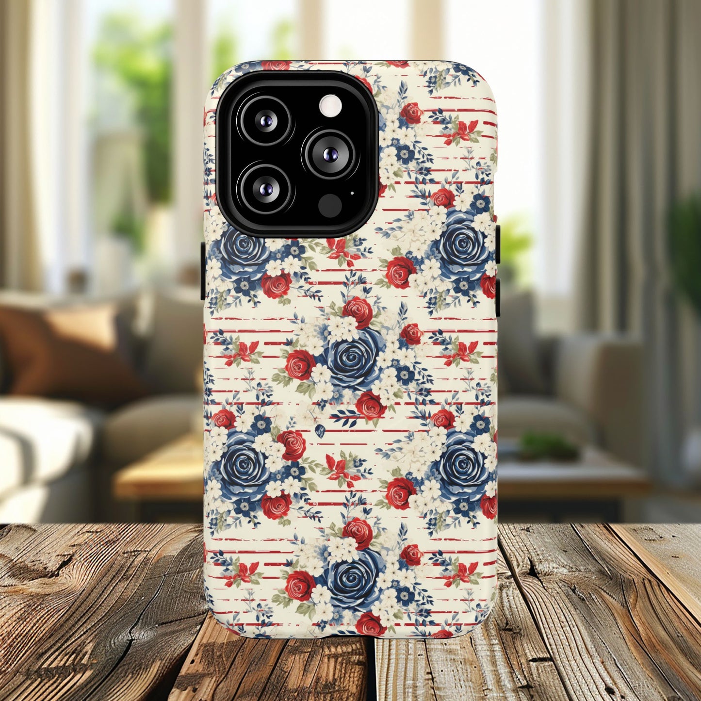 Rose & Glory Tough iPhone Magnetic Case, Vibrant Protective Cover, Stylish Gift for Her, Floral Design, iPhone Accessories, Anniversary Gift