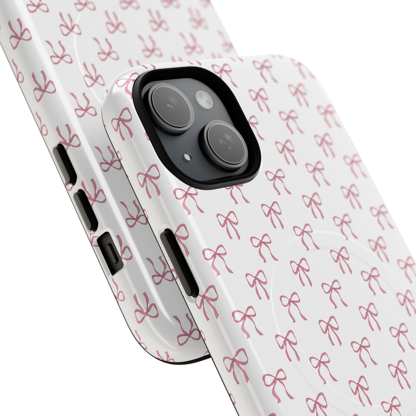 Blush Coquette Bow Bliss Magnetic iPhone Cases, Gift for Her, Cute iPhone Accessories, Fun Personalized Cases, Stylish Tech Gifts, Birthday Present