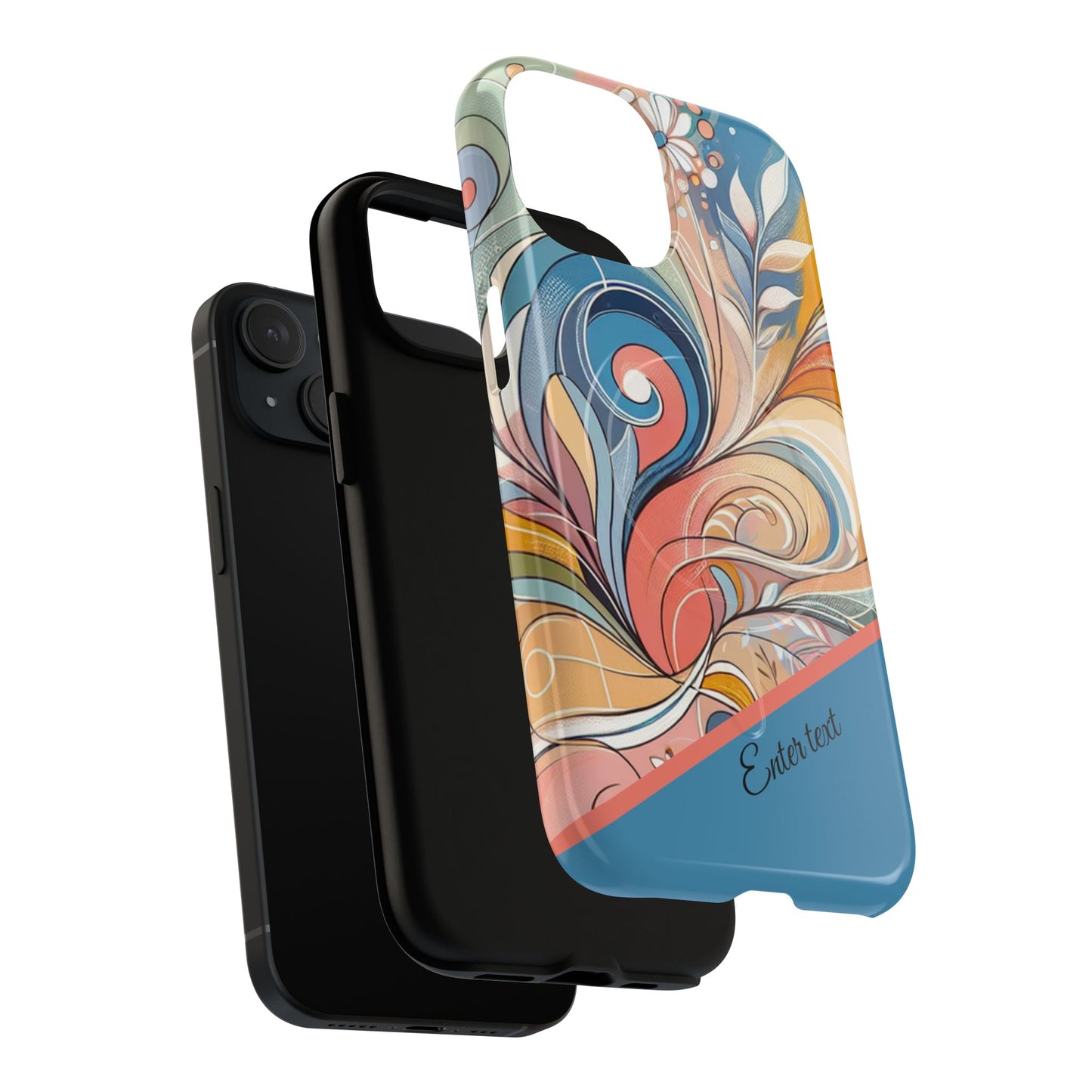 Personalized Sunset Garden Whirl Tough iPhone Magnetic Case for iPhone, Artistic Phone Cover, Durable Protection, Gifts for Her, Unique Style