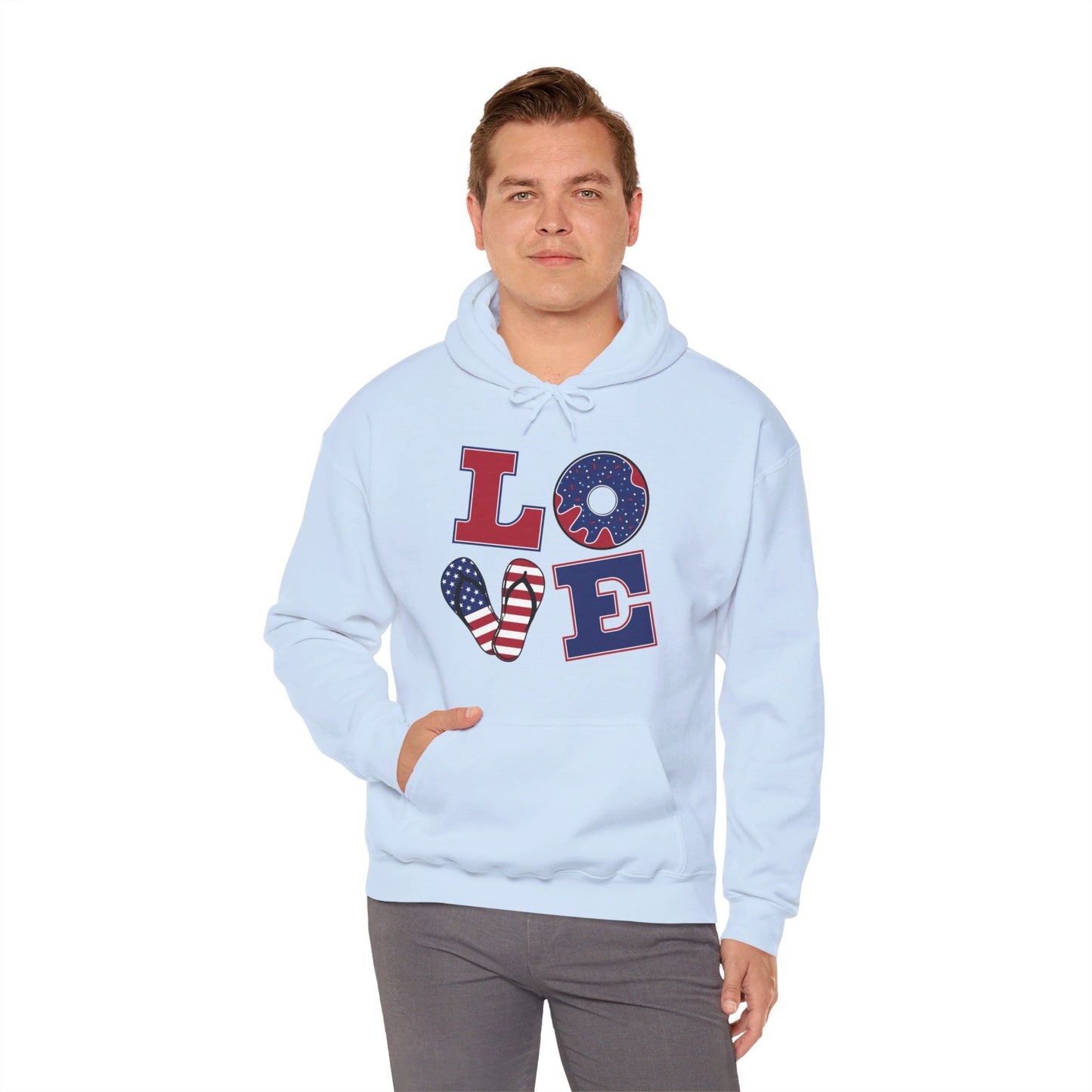 Patriotic LOVE Unisex Heavy Blend™ Hooded Sweatshirt