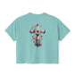 Faith and Floral Cross Women's Comfort Colors Boxy Tee